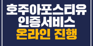 호주 현지 아포스티유